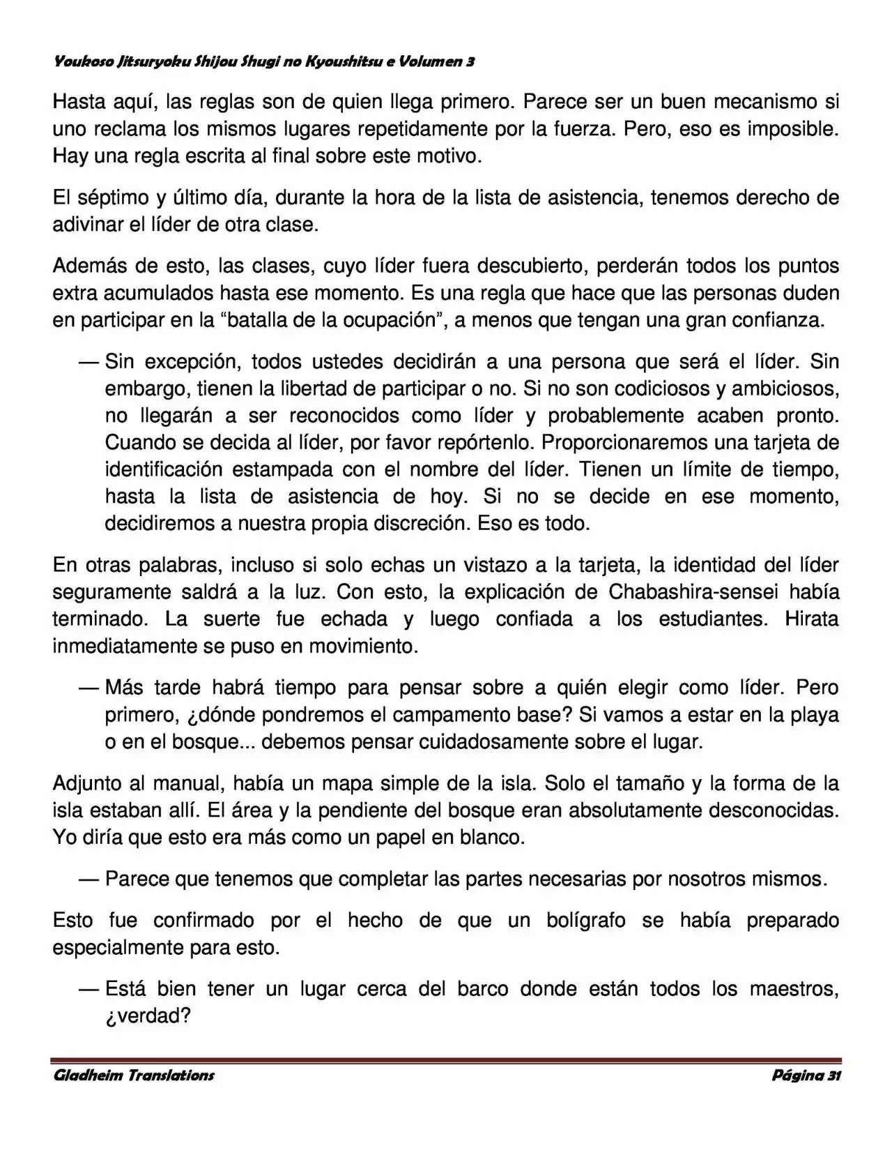 Página 31 del Manga