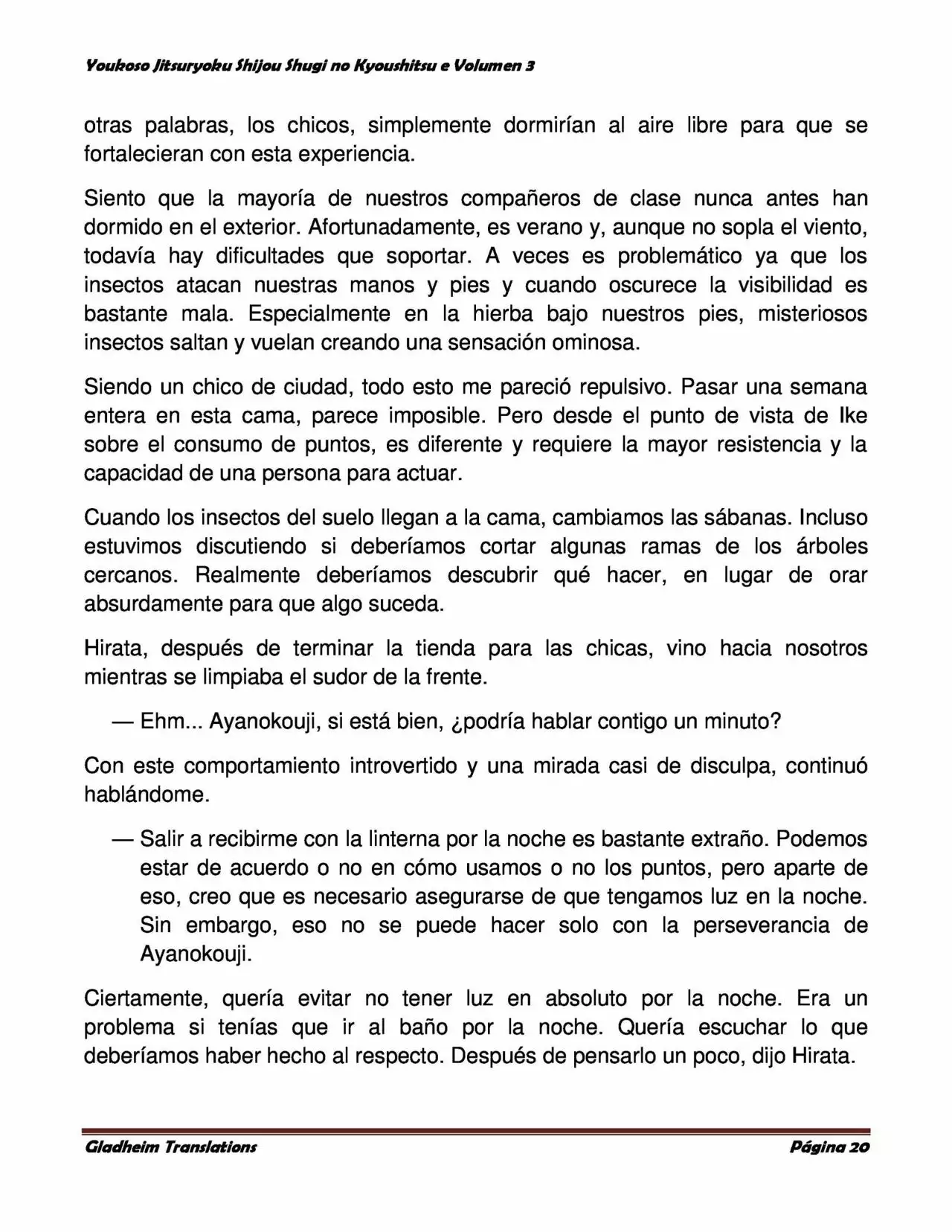 Página 20 del Manga