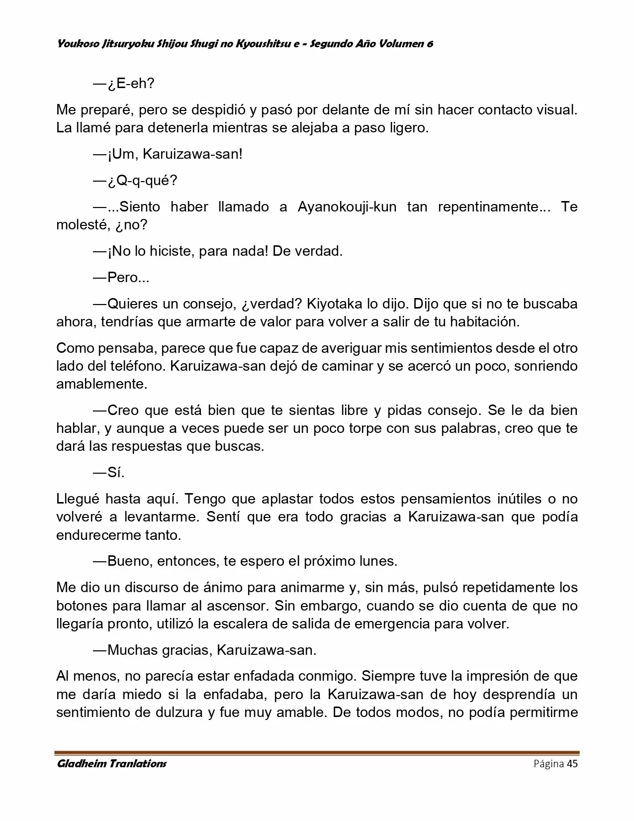 Página 45 del Manga
