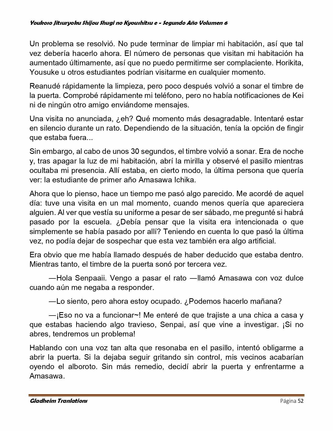 Página 52 del Manga