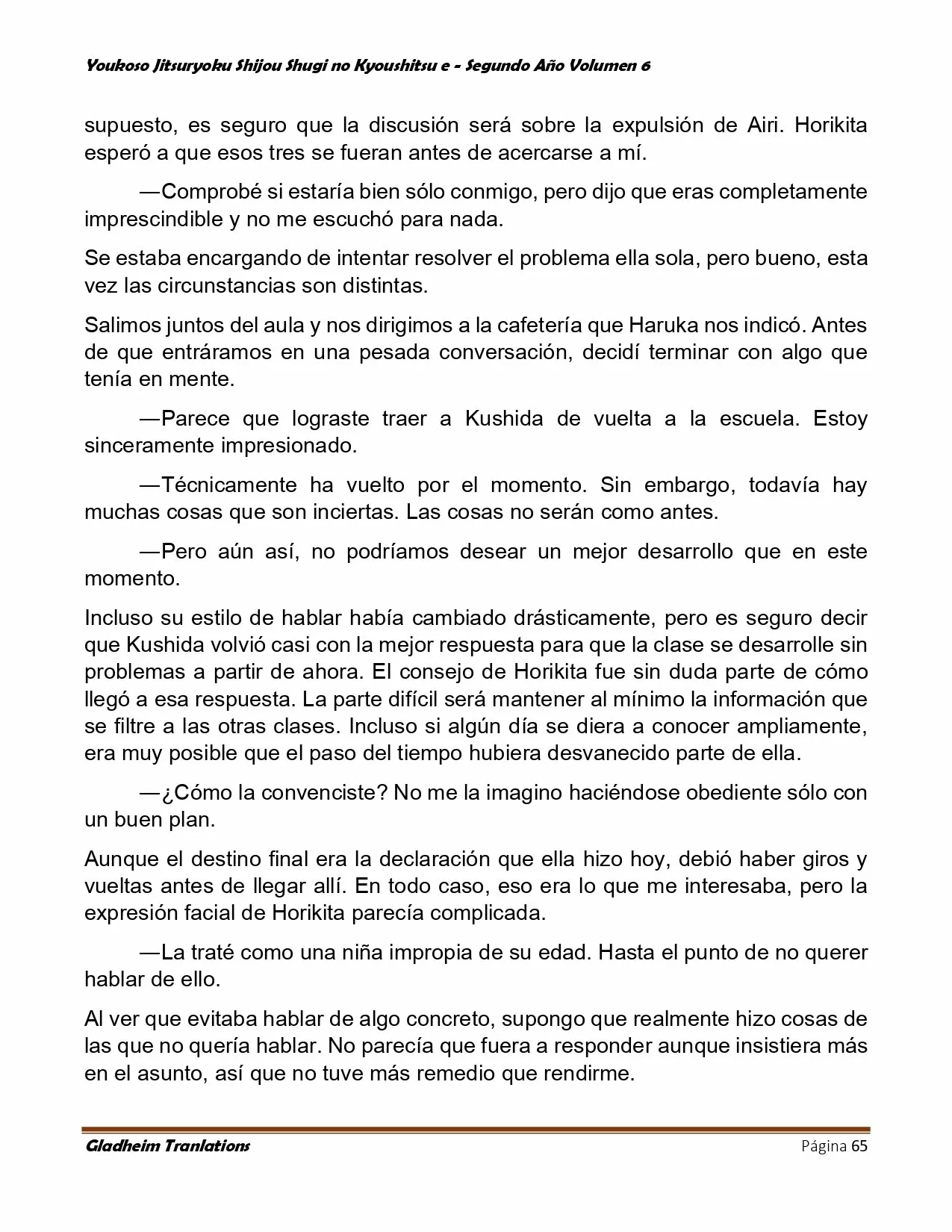 Página 65 del Manga