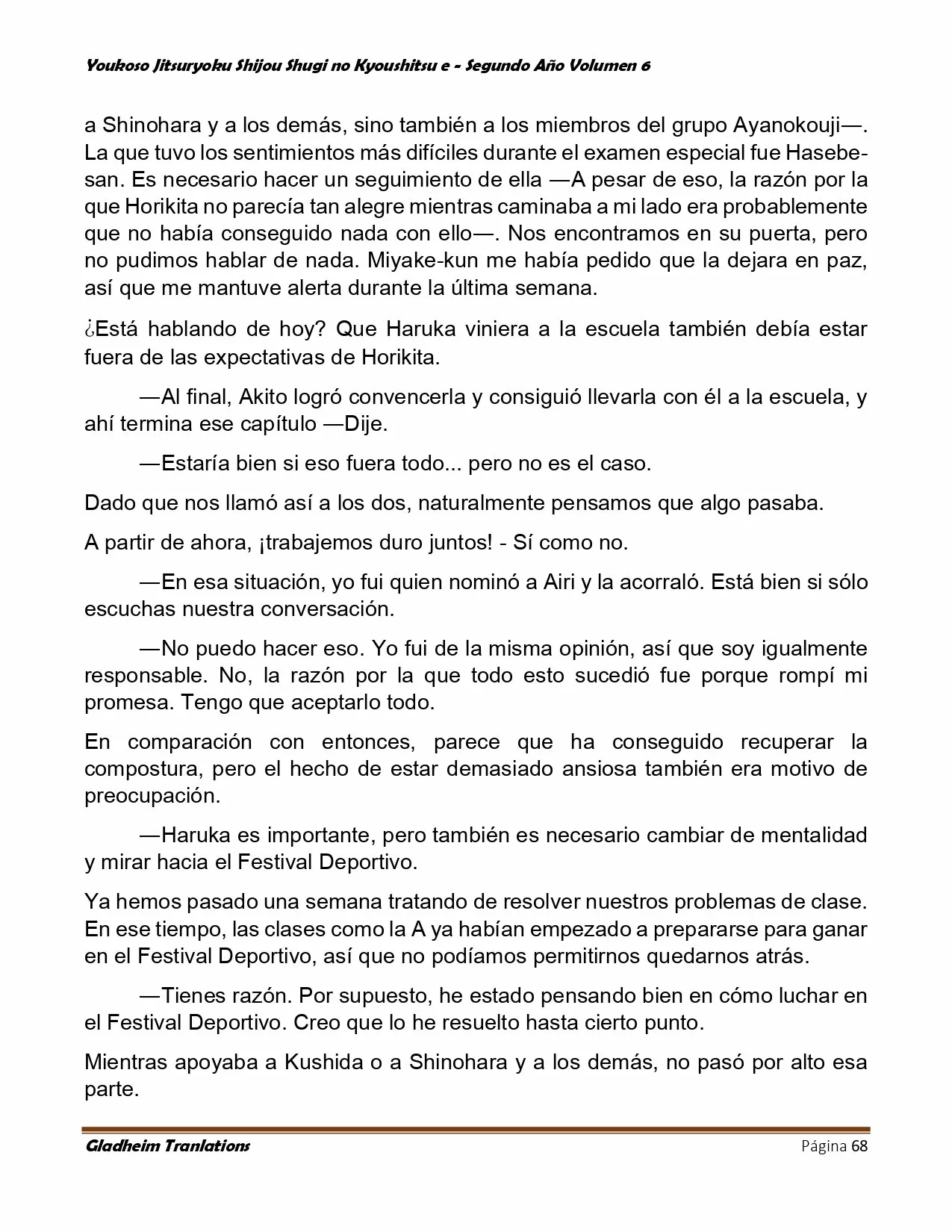 Página 68 del Manga