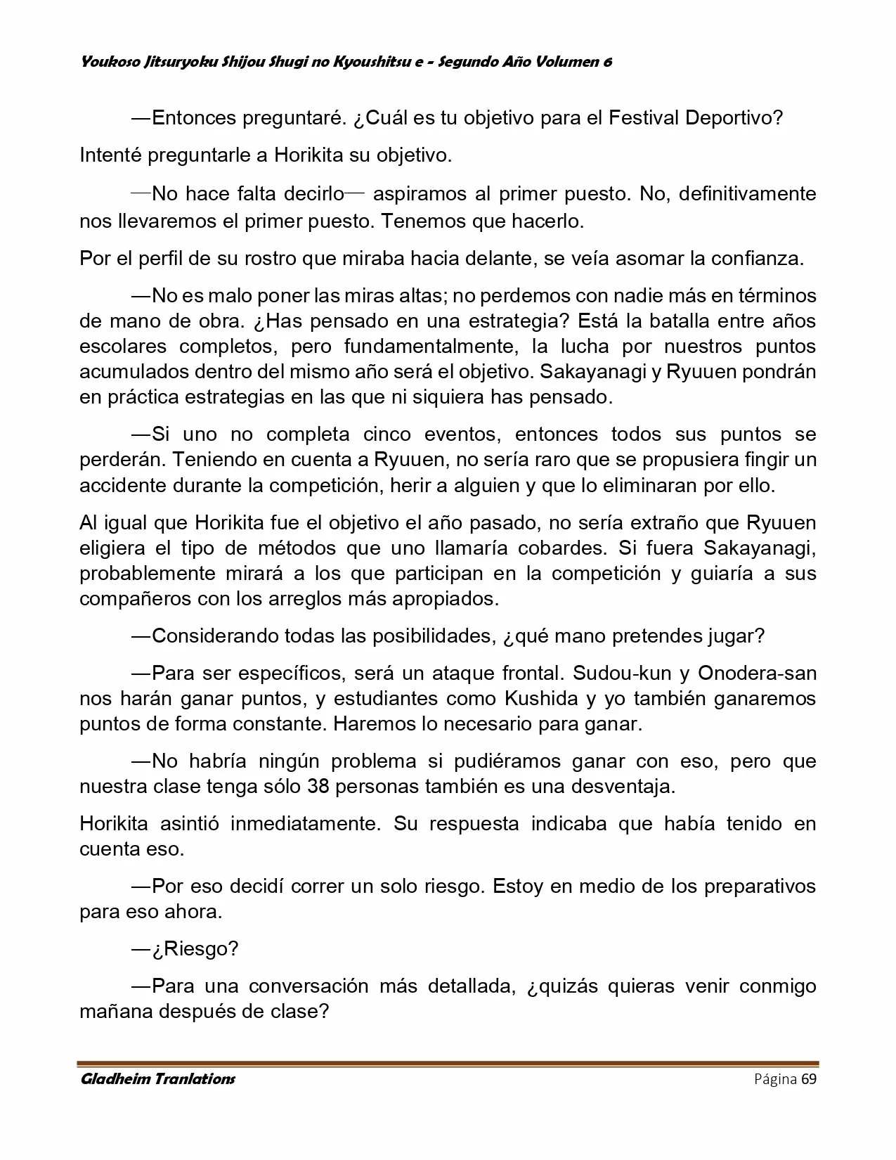 Página 69 del Manga