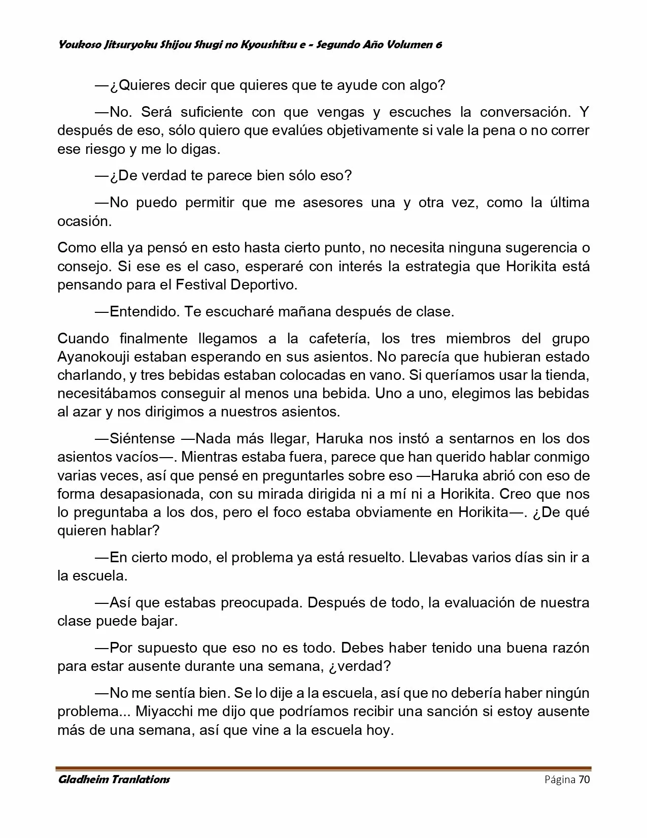 Página 70 del Manga