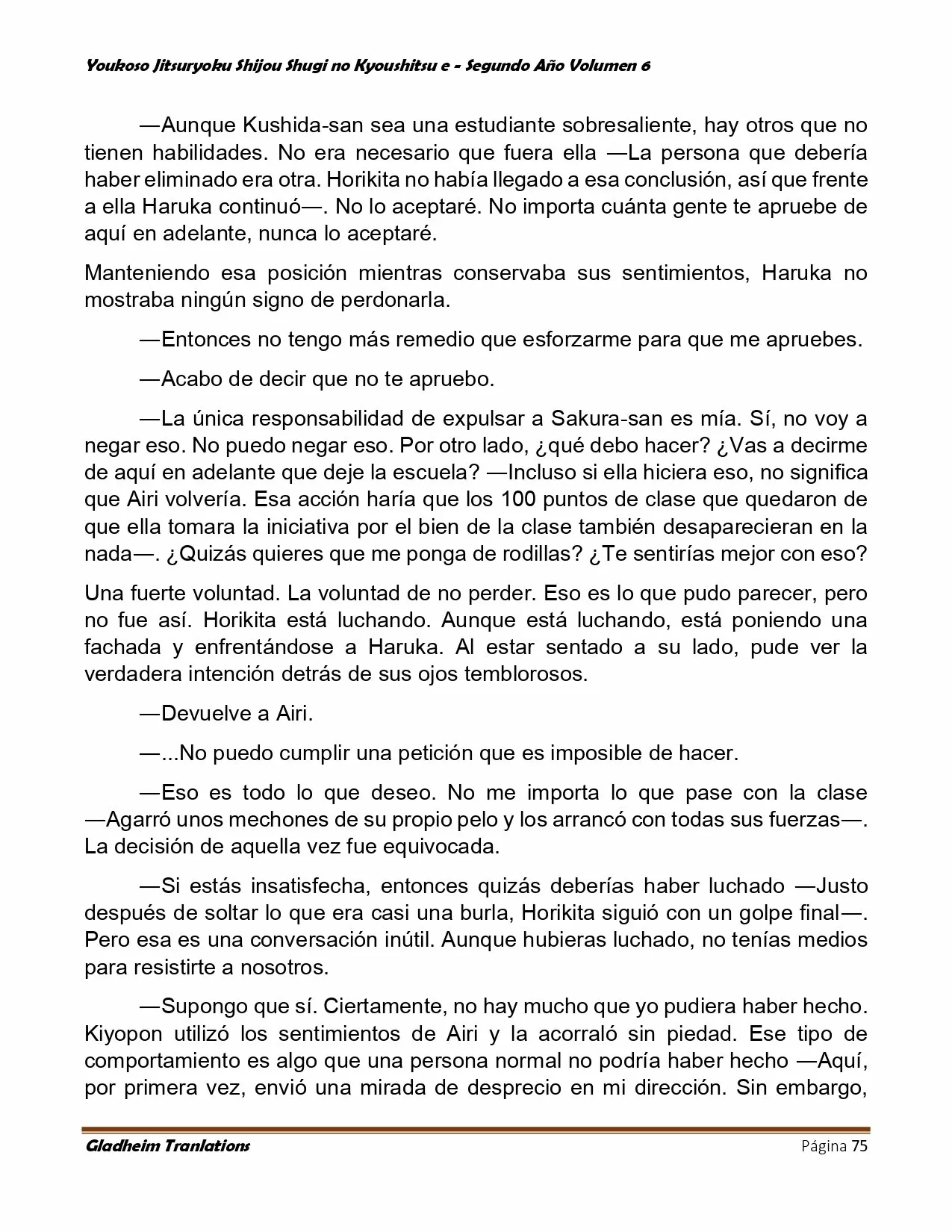 Página 75 del Manga