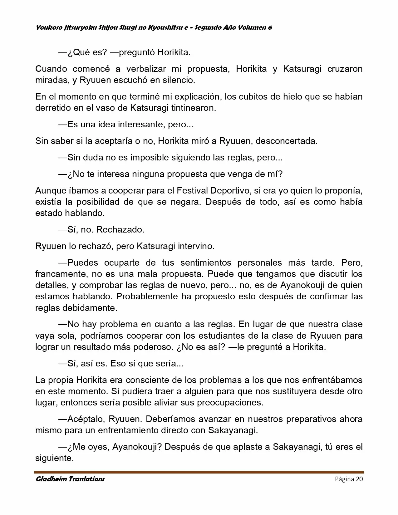 Página 20 del Manga