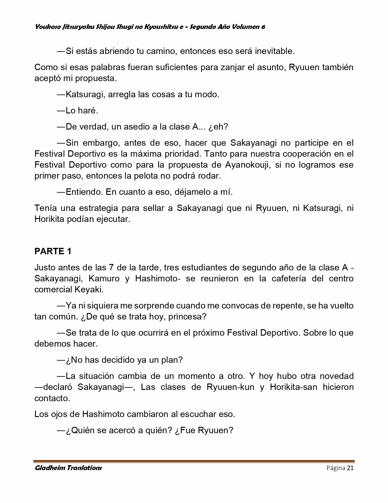 Página 21 del Manga