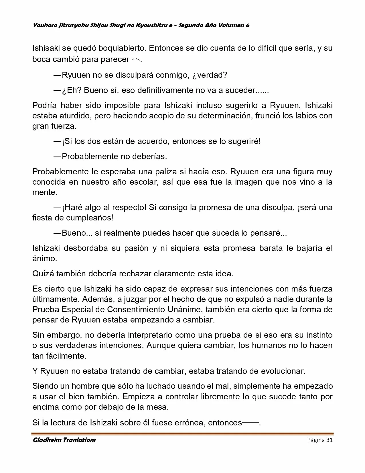 Página 31 del Manga