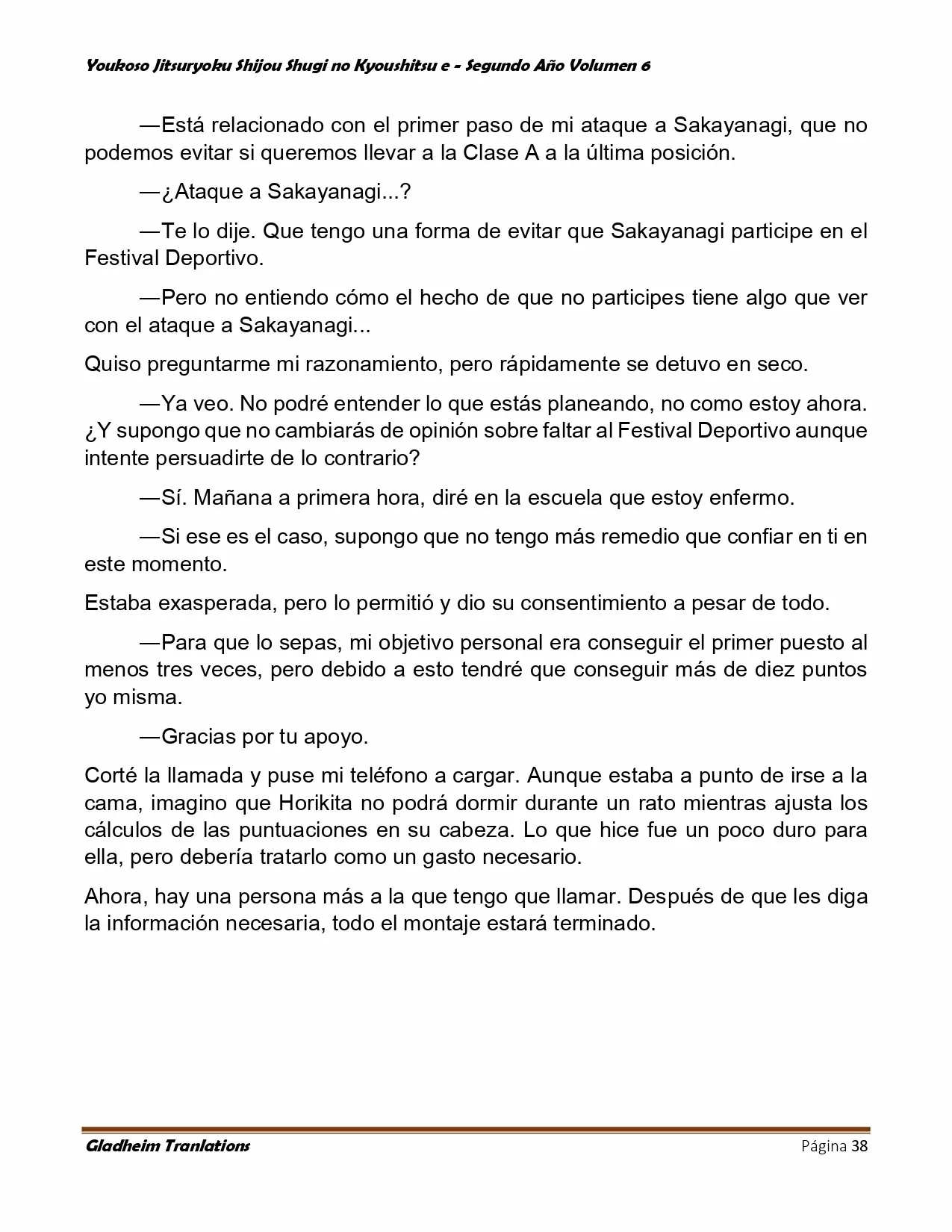 Página 38 del Manga