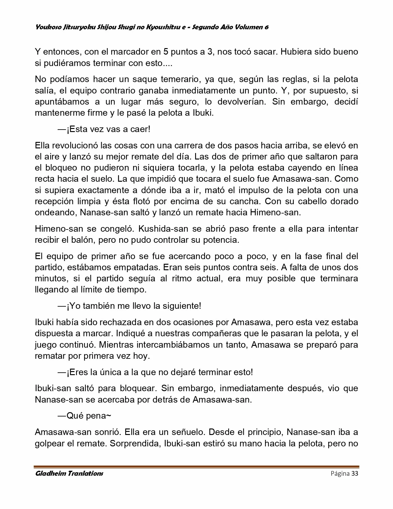 Página 33 del Manga