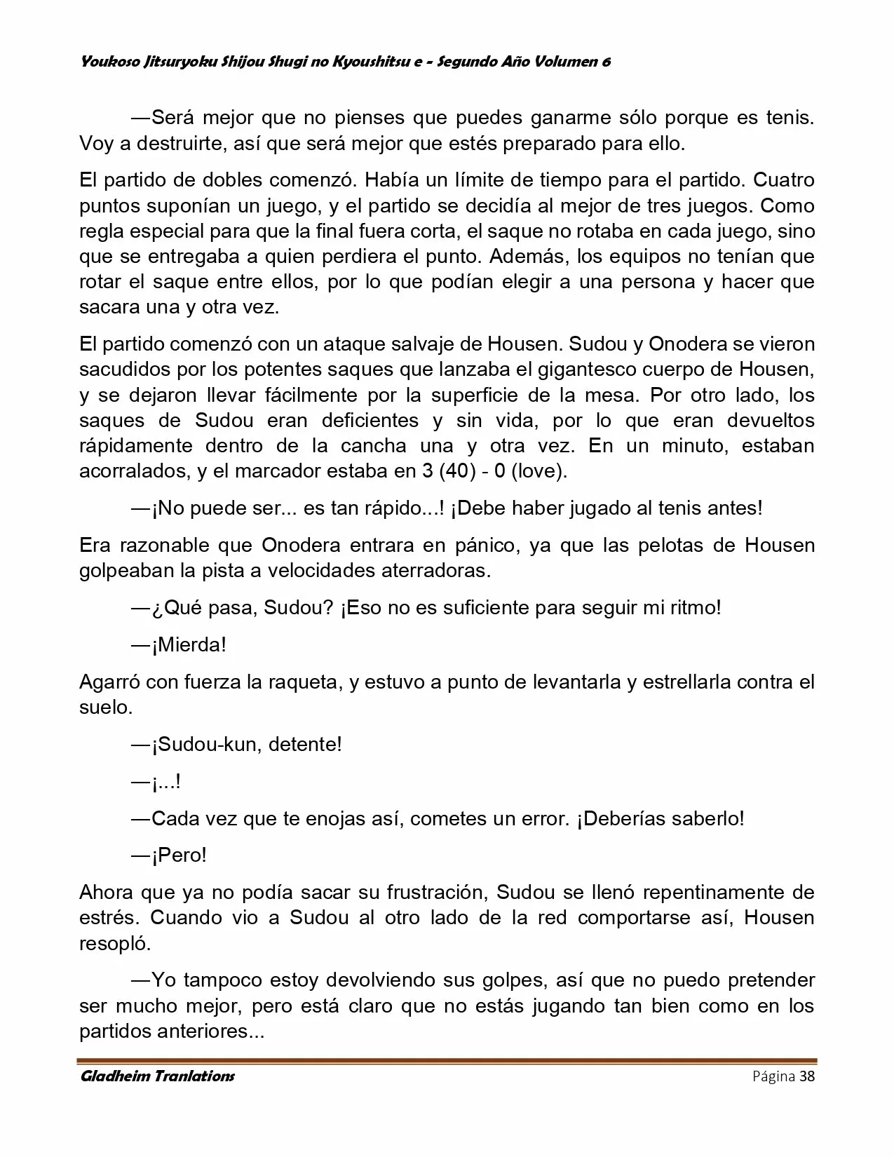 Página 38 del Manga