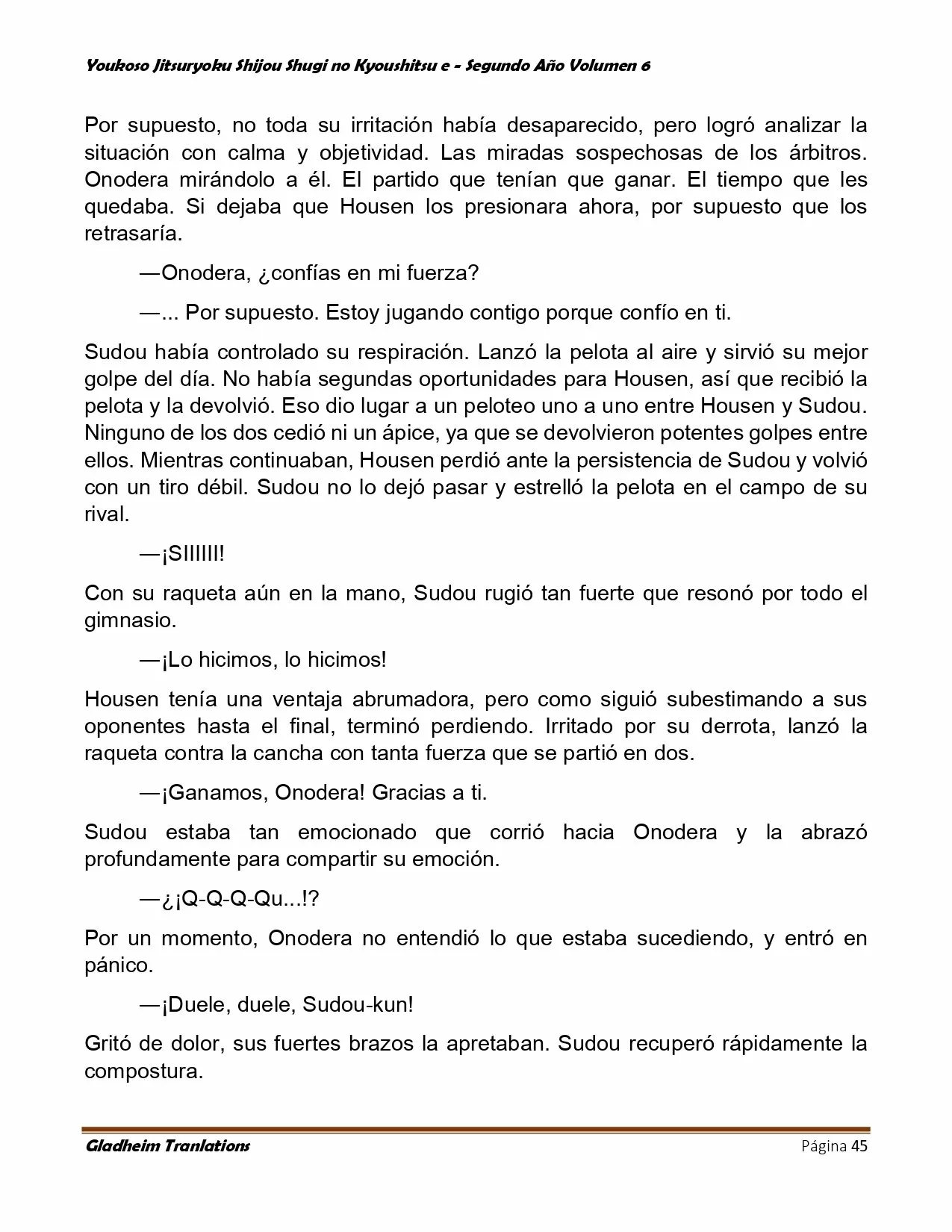 Página 45 del Manga