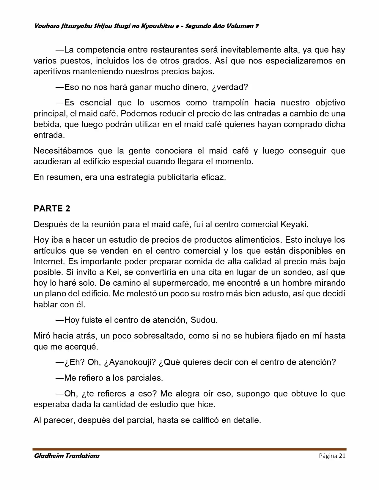 Página 21 del Manga