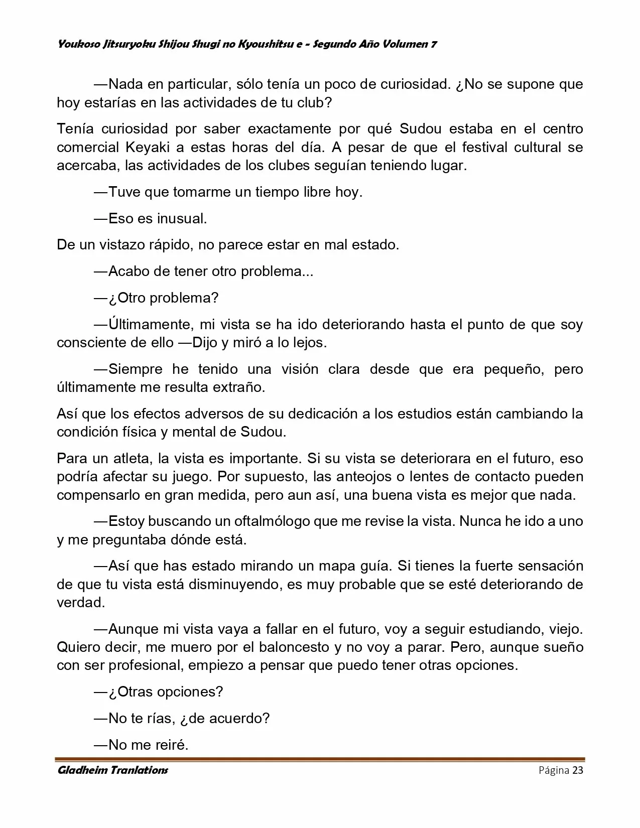 Página 23 del Manga