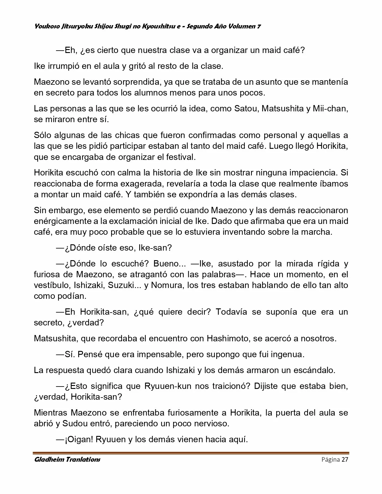 Página 27 del Manga