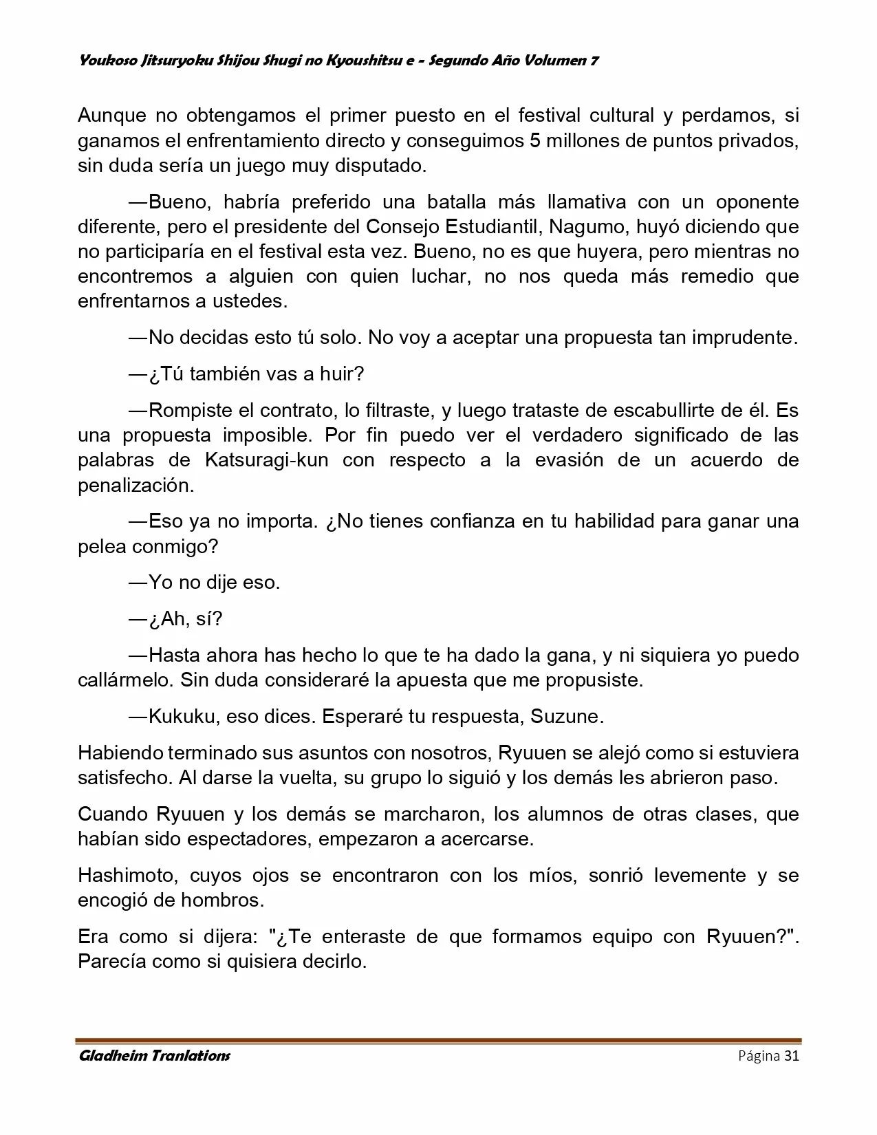 Página 31 del Manga