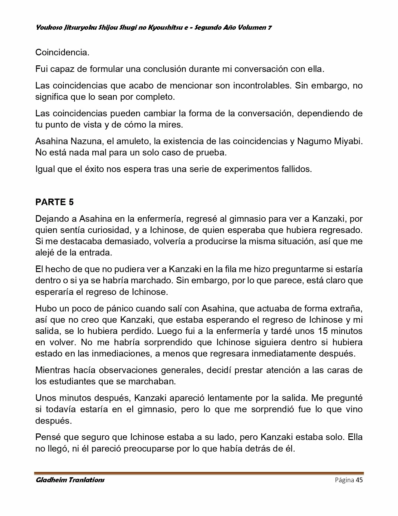 Página 45 del Manga