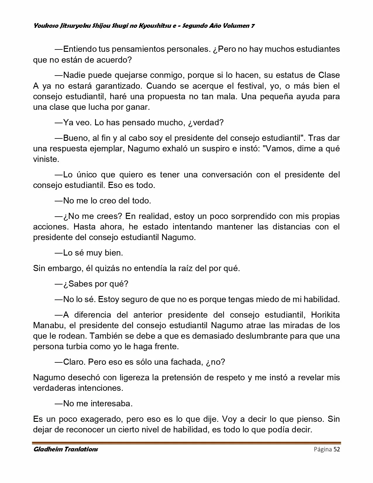 Página 52 del Manga