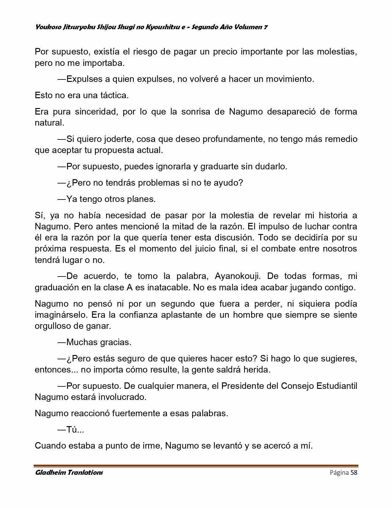 Página 58 del Manga