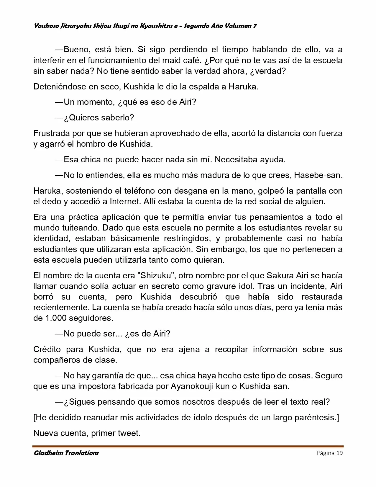 Página 19 del Manga