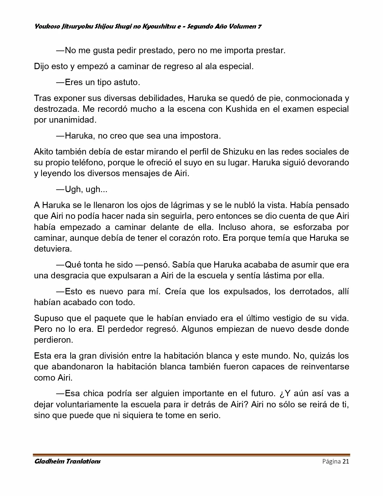 Página 21 del Manga