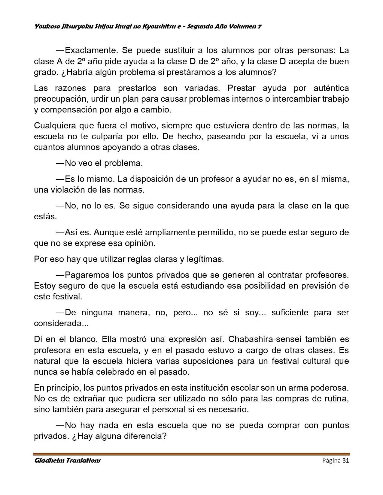 Página 31 del Manga