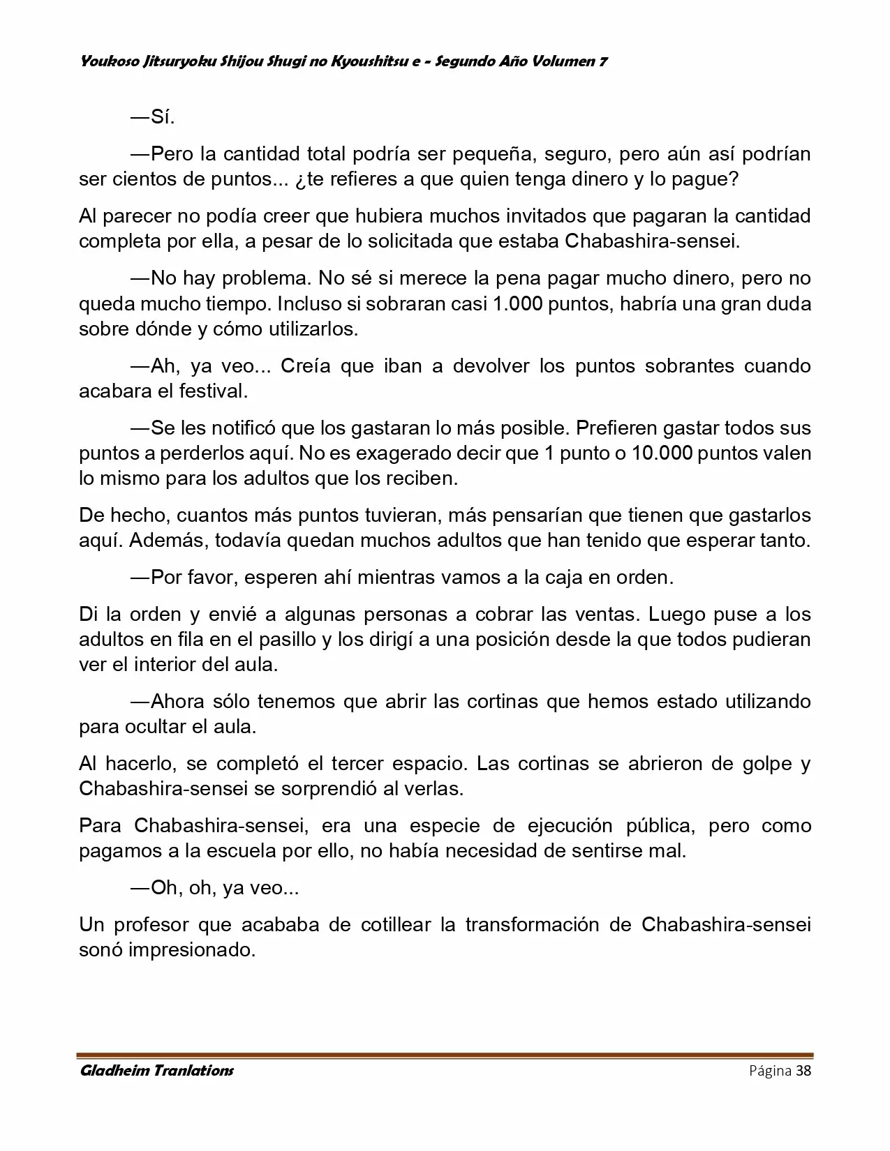 Página 38 del Manga