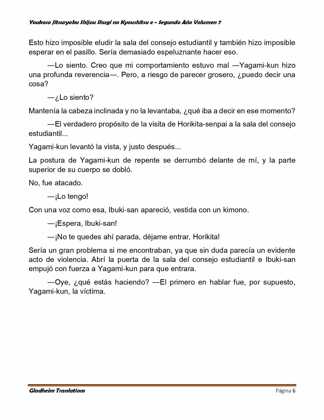 Página 6 del Manga