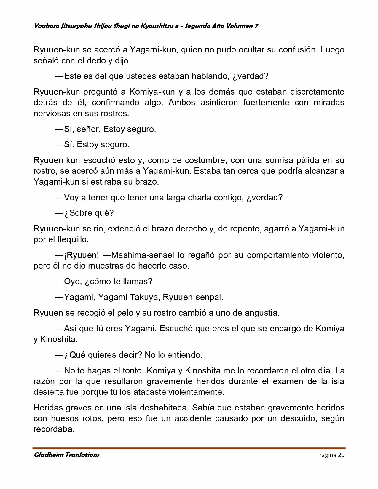 Página 20 del Manga