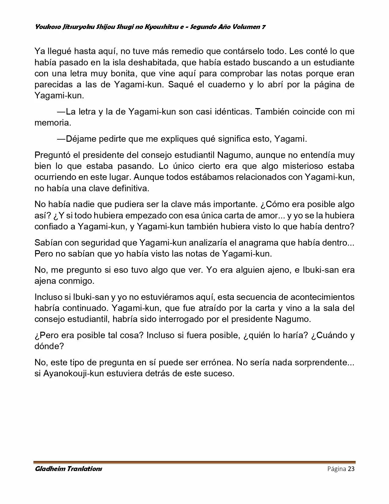 Página 23 del Manga