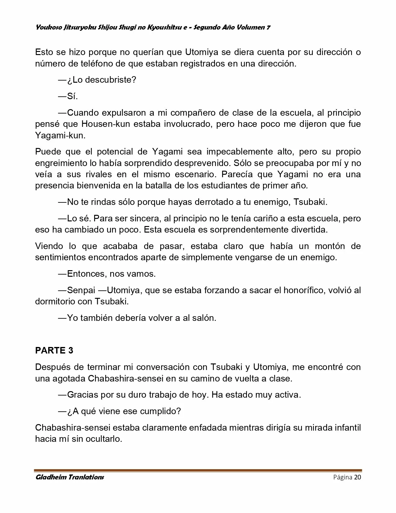 Página 20 del Manga