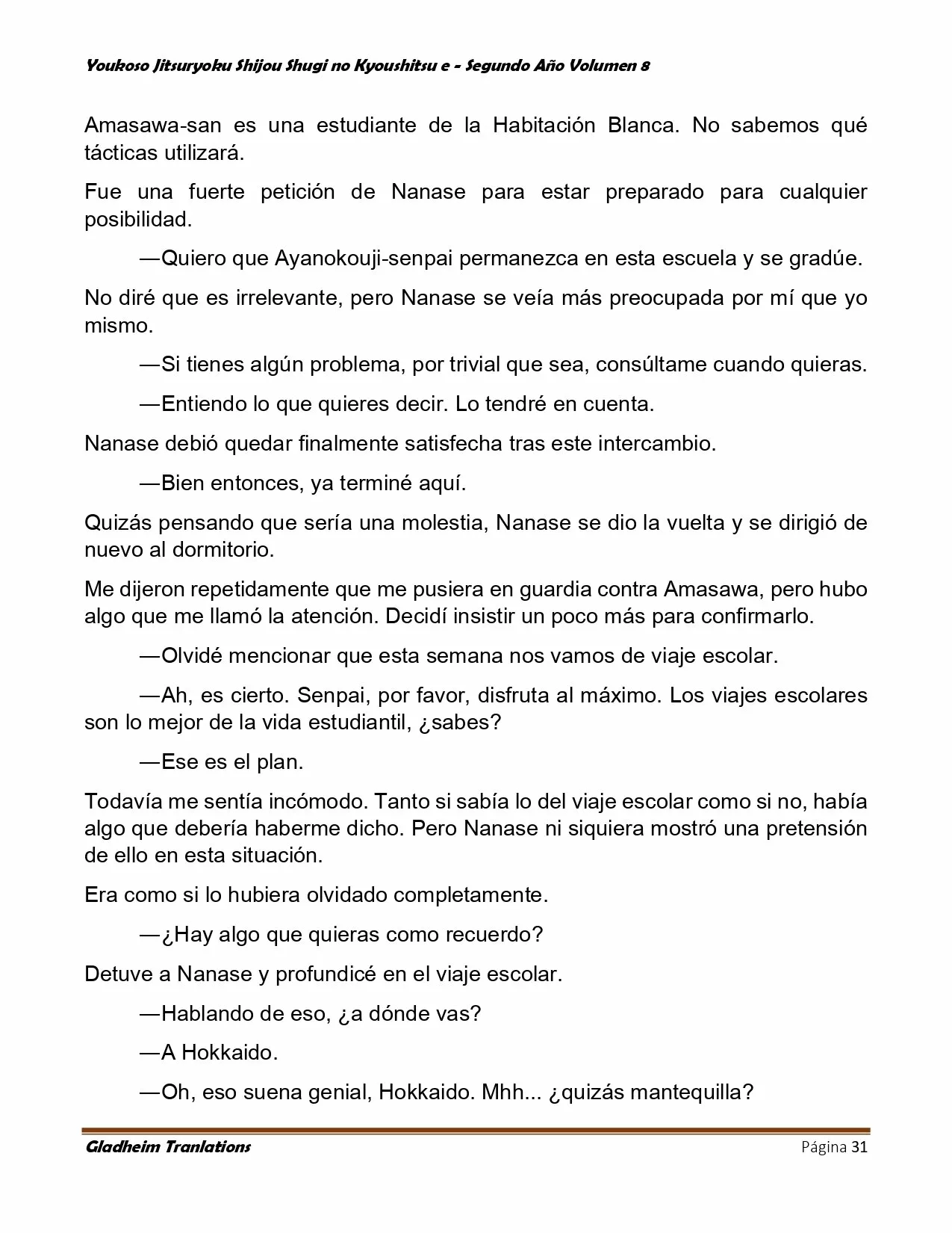 Página 31 del Manga