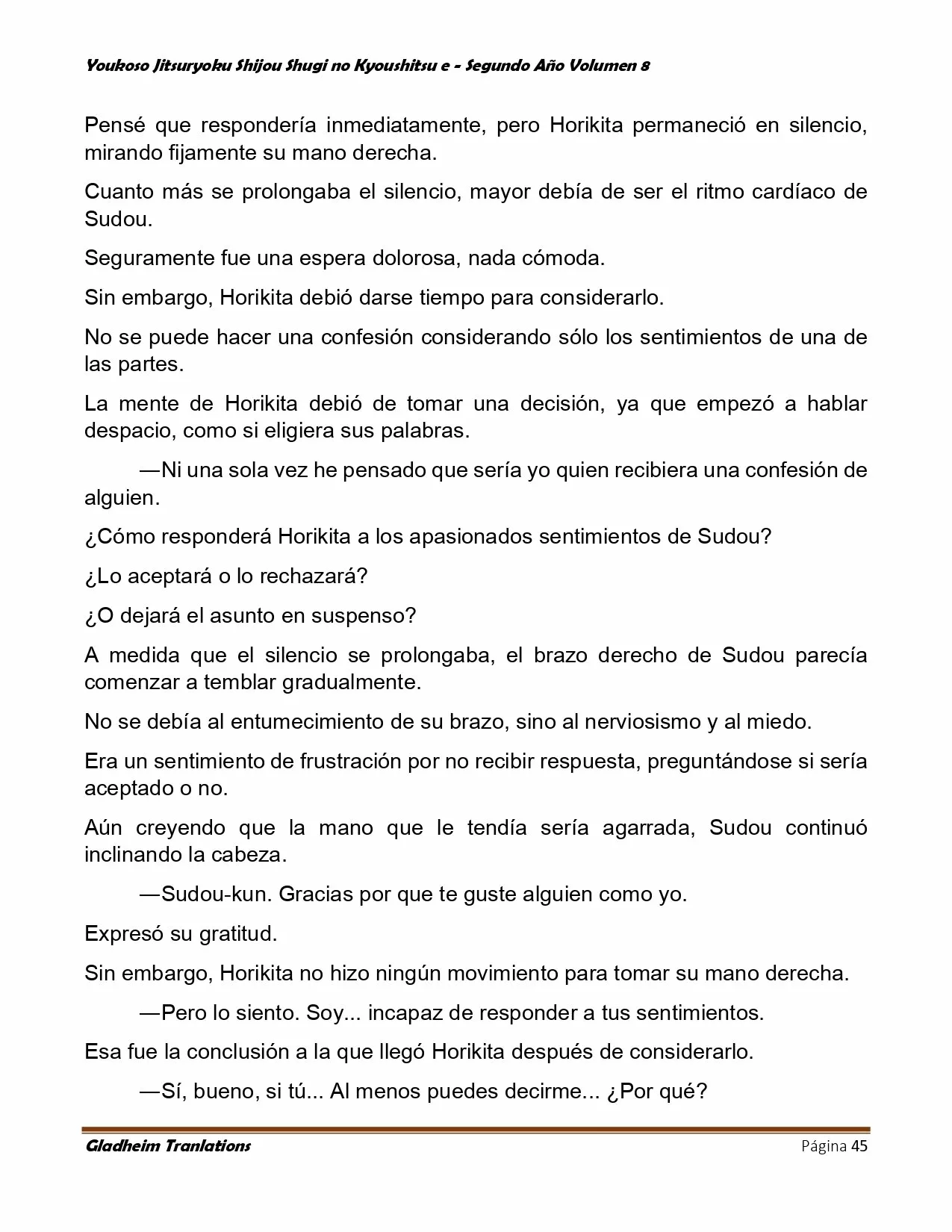 Página 45 del Manga