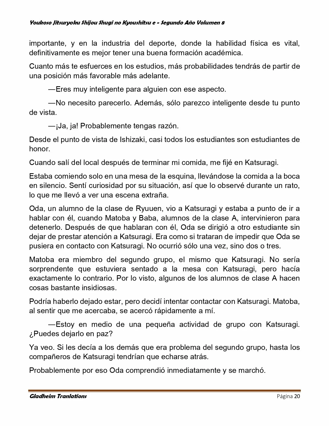 Página 20 del Manga