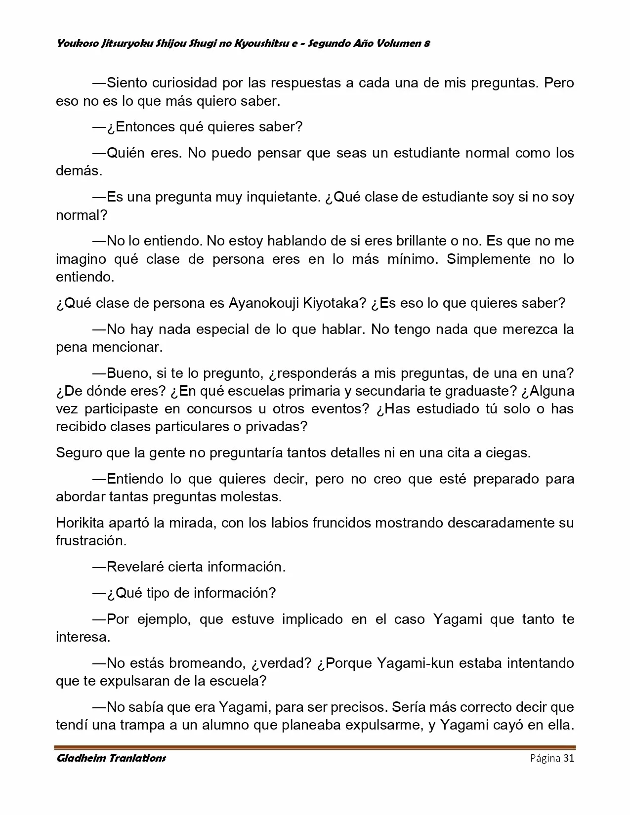 Página 31 del Manga