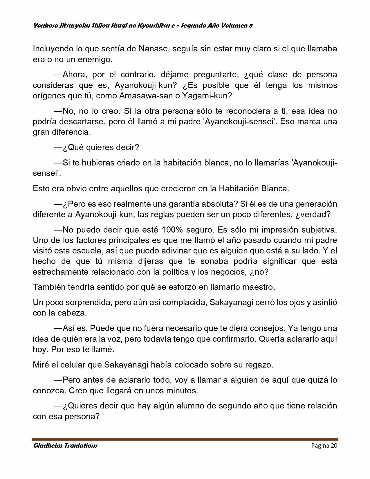 Página 20 del Manga