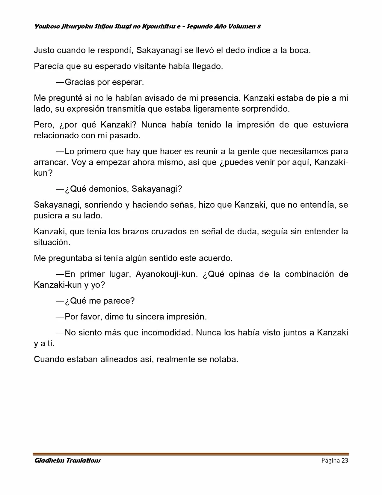 Página 23 del Manga