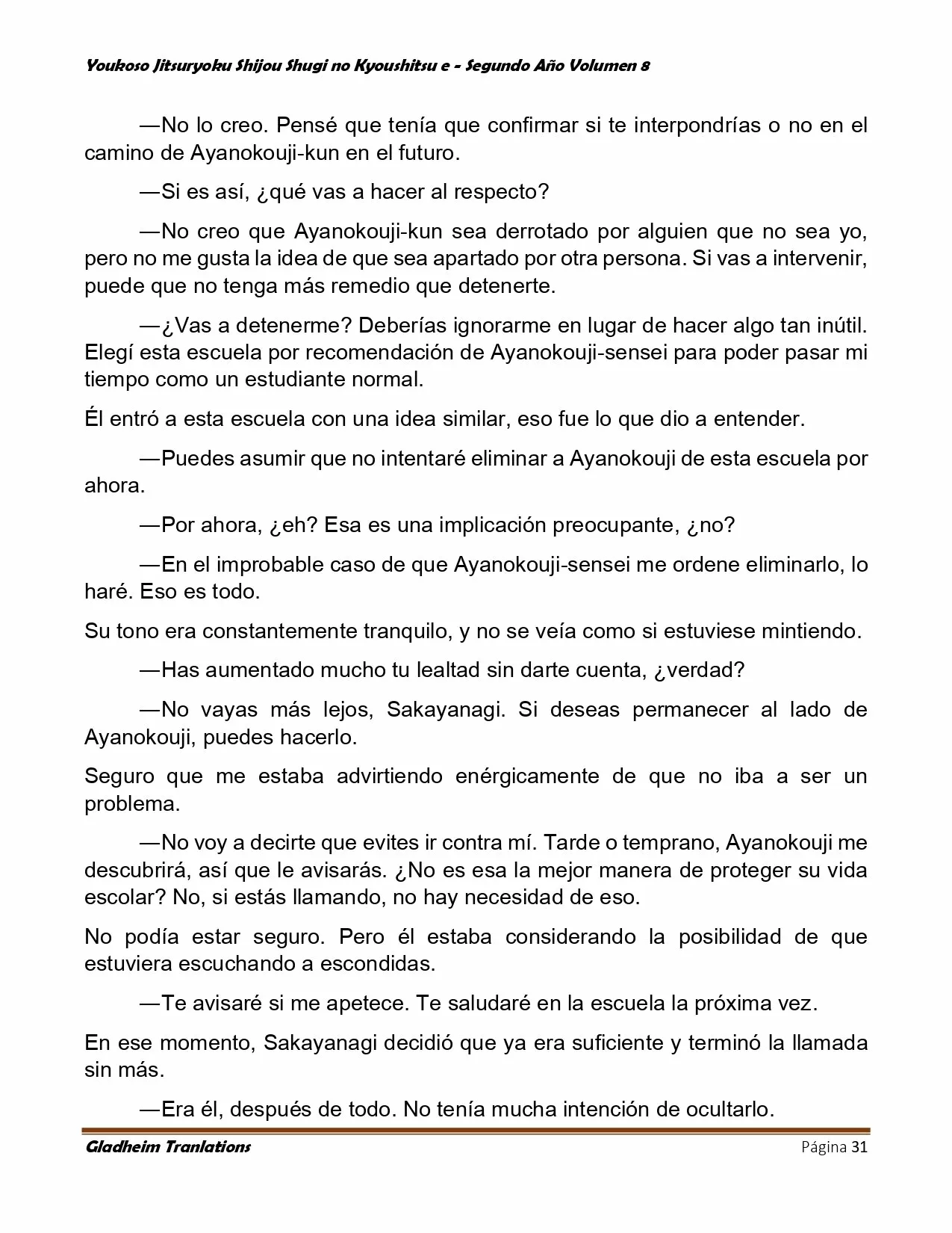 Página 31 del Manga