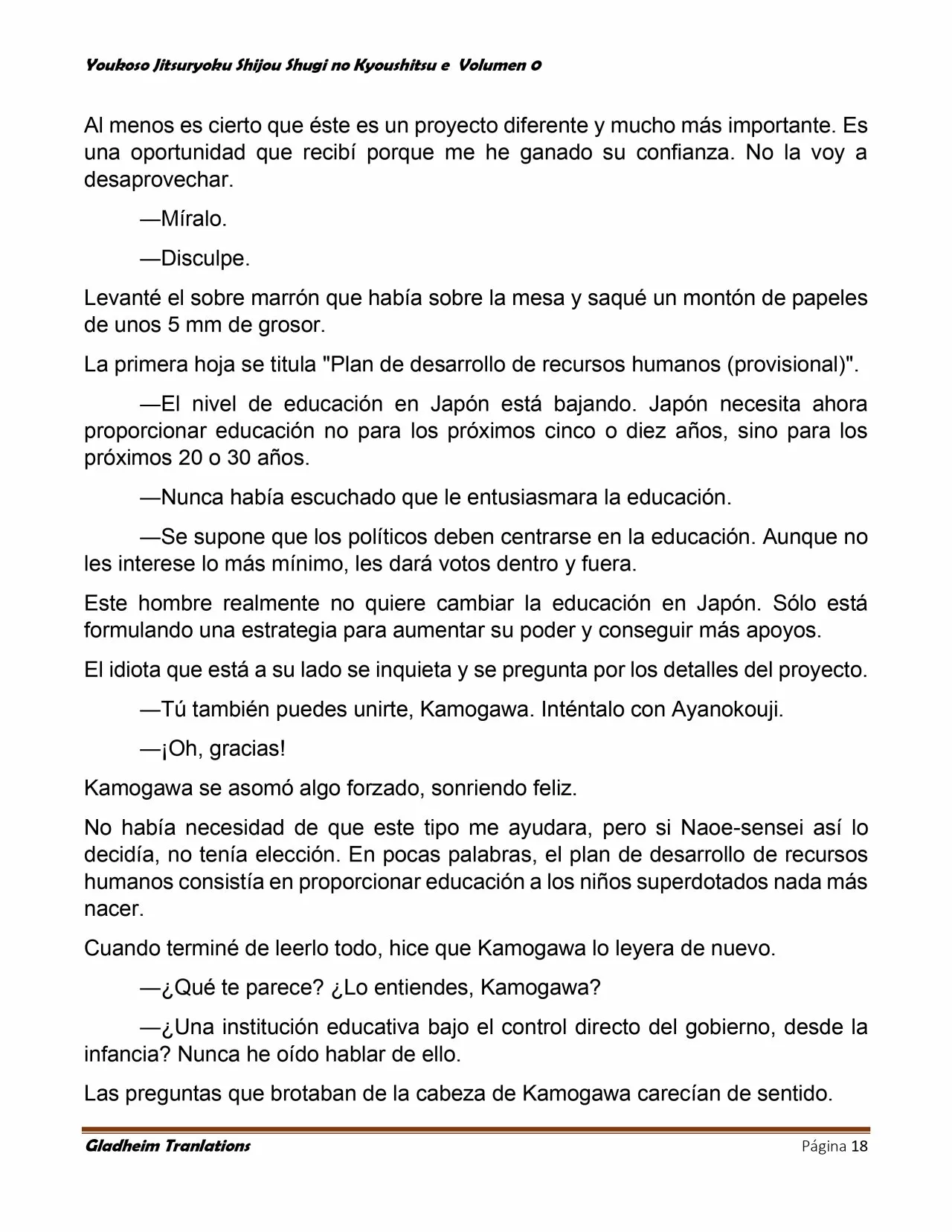 Página 18 del Manga