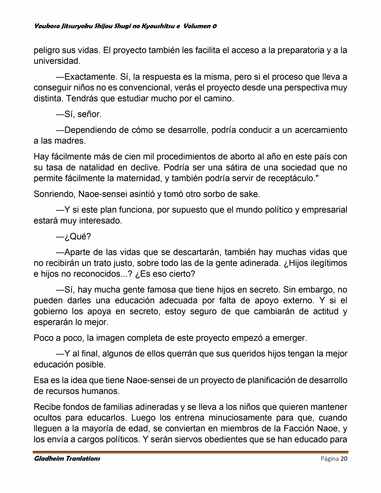 Página 20 del Manga