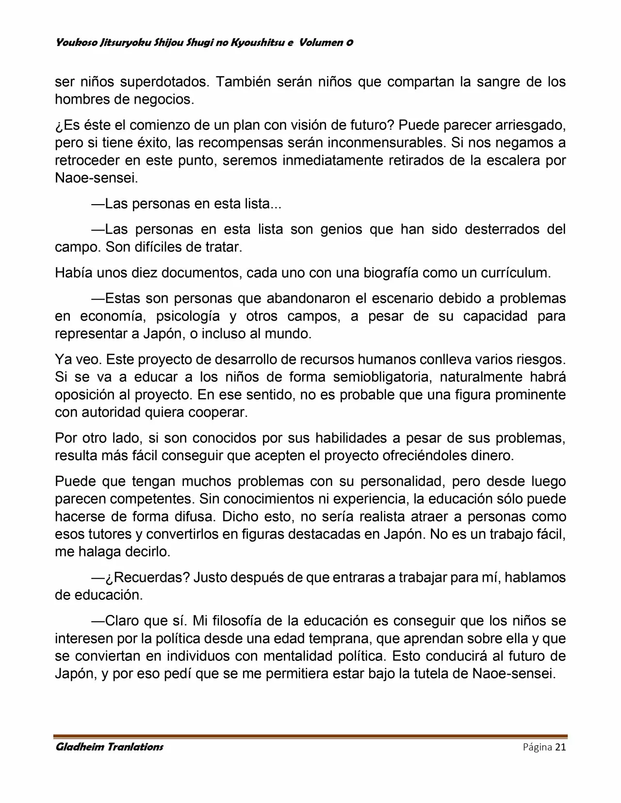 Página 21 del Manga