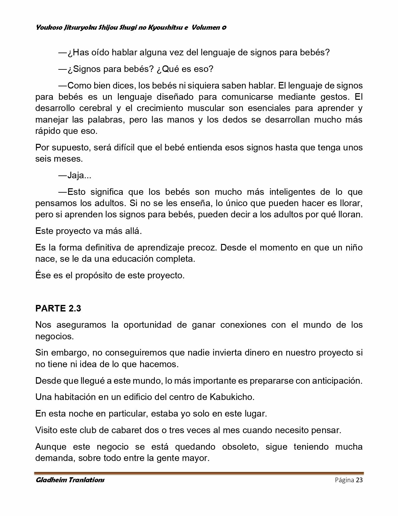 Página 23 del Manga