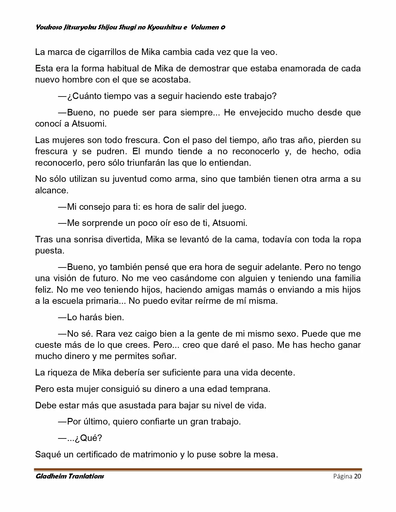 Página 20 del Manga