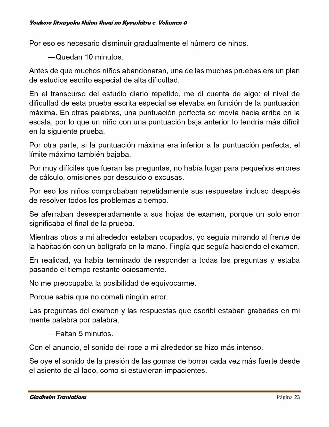 Página 23 del Manga