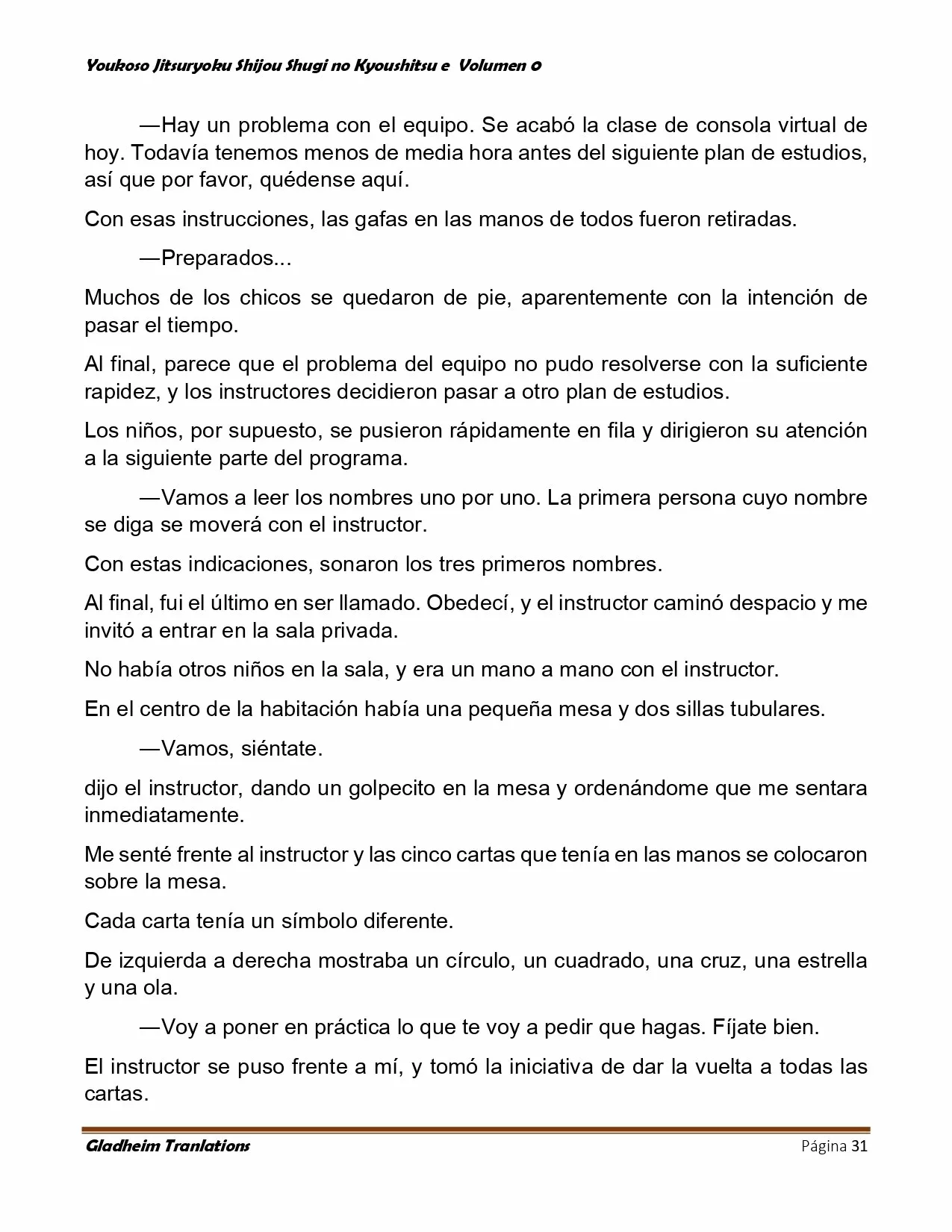 Página 31 del Manga