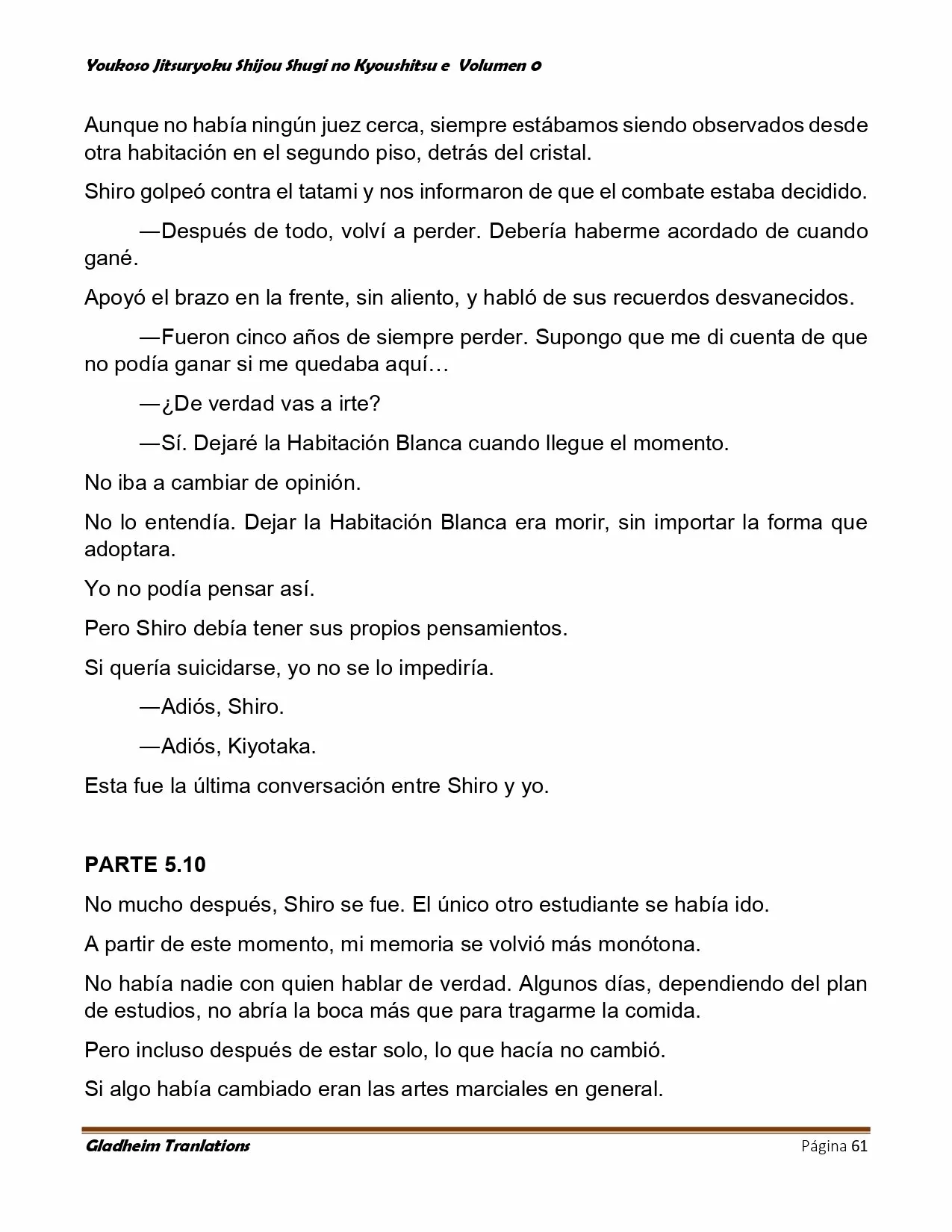 Página 61 del Manga