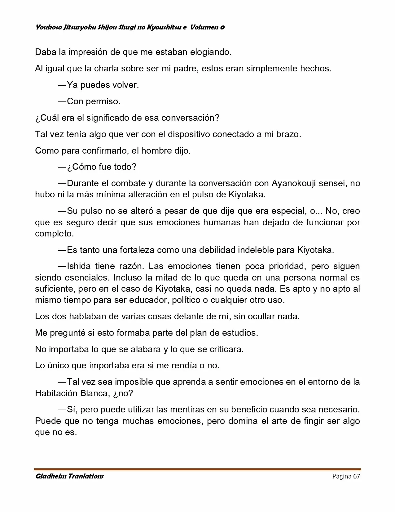 Página 67 del Manga