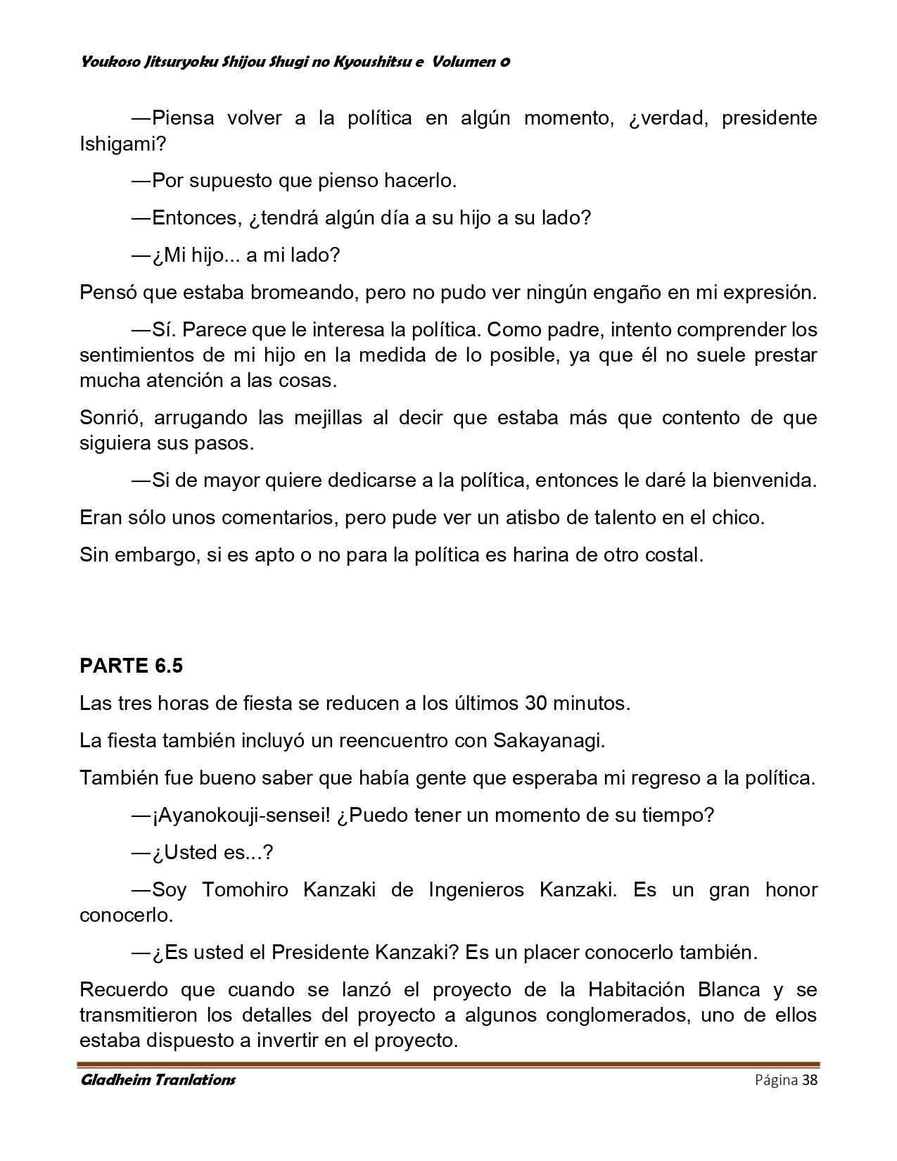 Página 38 del Manga