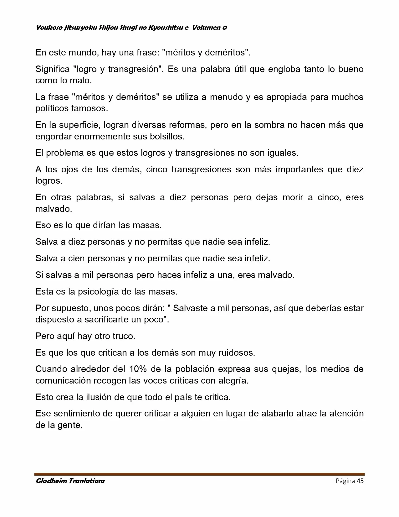 Página 45 del Manga