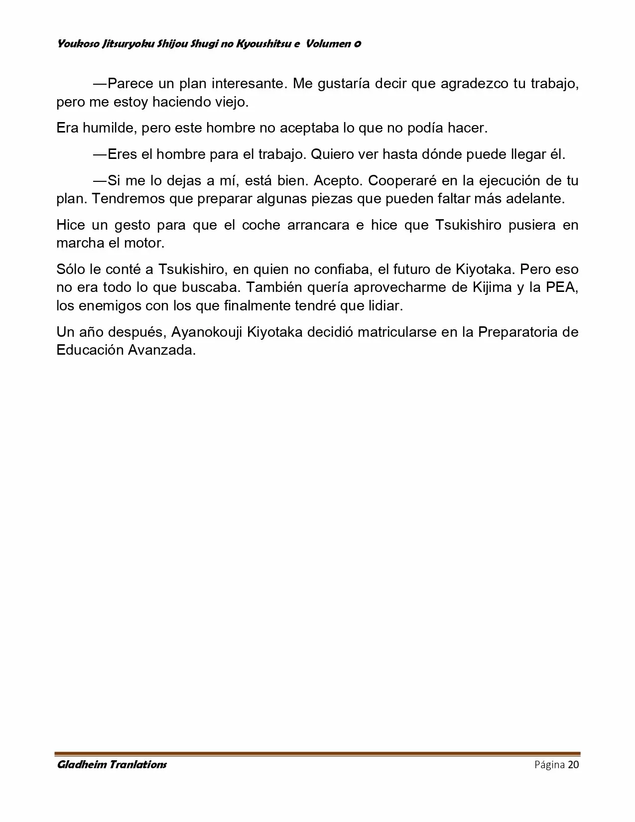 Página 20 del Manga